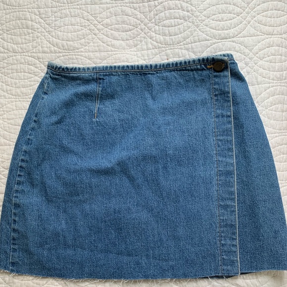 Vintage denim a wrap skirt - Picture 1 of 4